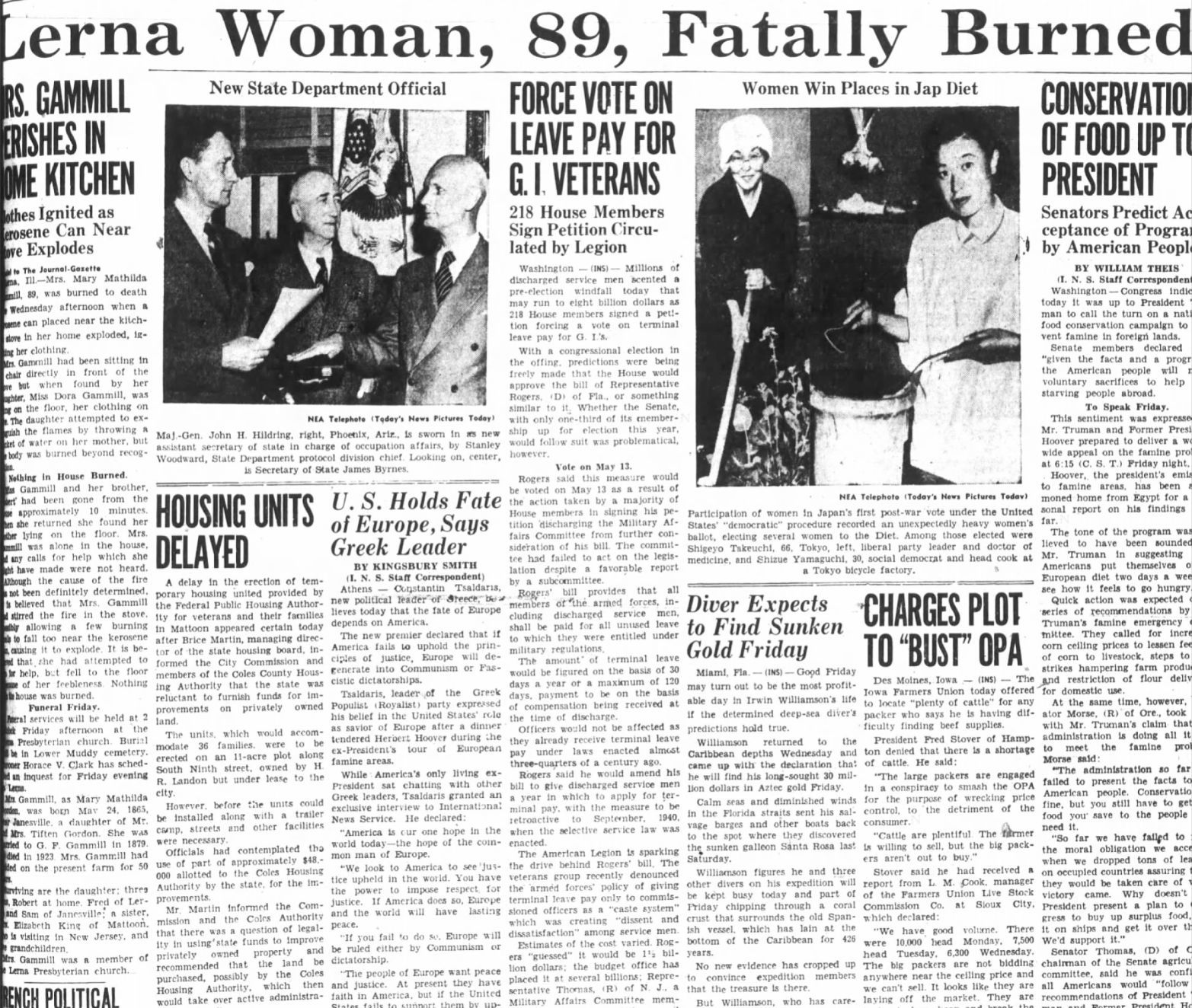 Lerna woman, 89, fatally burned